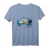 Schildkröten Meer Pazifischer Ozean Splash Style Pullover Hoodie – Perfekt für Taucher, Schnorchler & Meerliebhaber