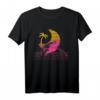 Retro Ozean Tier Palmen Halbmond Vaporwave Schildkröte T-Shirt – Trendiges Design für Tierliebhaber und Vaporwave Fans