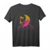 Retro Ozean Tier Palmen Halbmond Vaporwave Schildkröte T-Shirt – Trendiges Design für Tierliebhaber und Vaporwave Fans