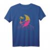 Retro Ozean Tier Palmen Halbmond Vaporwave Schildkröte T-Shirt – Trendiges Design für Tierliebhaber und Vaporwave Fans