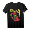 Kinder T-Shirt zum 4. Geburtstag mit Schildkröte & Go-Kart - Perfekt für kleine Geburtstagskinder, Jungen und Mädchen