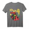 Kinder T-Shirt zum 4. Geburtstag mit Schildkröte & Go-Kart - Perfekt für kleine Geburtstagskinder, Jungen und Mädchen
