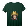 Damen Schimpanse Farmer T-Shirt mit V-Ausschnitt - Lustiges Geschenk für Tierliebhaber, Landwirte & Schimpansen-Fans zu Weihnachten & Geburtstag
