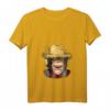 Damen Schimpanse Farmer T-Shirt mit V-Ausschnitt - Lustiges Geschenk für Tierliebhaber, Landwirte & Schimpansen-Fans zu Weihnachten & Geburtstag