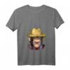 Damen Schimpanse Farmer T-Shirt mit V-Ausschnitt - Lustiges Geschenk für Tierliebhaber, Landwirte & Schimpansen-Fans zu Weihnachten & Geburtstag