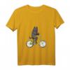 Damen Schipperke Hund mit Fahrrad T-Shirt mit V-Ausschnitt – Lustiges Radfahrer-Design für Männer, Frauen und Kinder