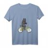 Damen Schipperke Hund mit Fahrrad T-Shirt mit V-Ausschnitt – Lustiges Radfahrer-Design für Männer, Frauen und Kinder