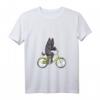 Damen Schipperke Hund mit Fahrrad T-Shirt mit V-Ausschnitt – Lustiges Radfahrer-Design für Männer, Frauen und Kinder