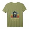 Damen Schipperke Beste Hundemutter aller Zeiten Retro Sonnenuntergang V-Ausschnitt T-Shirt – Strand- & Urlaubs-Vibe für Hundeliebhaber