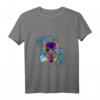Totenschädel mit Schlangen und Rose T-Shirt – Trendiges Fantasy-Design für Halloween, Festivals, Fitness & als Geschenk für Kunstliebhaber