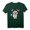 Shitzu mit Schmetterlingen T-Shirt – Lustiges und niedliches Hundeshirt als Geschenk für Damen, Herren & Kinder