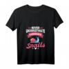 Damen Never Underestimate A Woman With Snails Geschenk Schnecken T-Shirt mit V-Ausschnitt – Lustiges Tiermotive Shirt für Schneckenliebhaberinnen