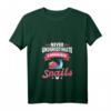 Damen Never Underestimate A Woman With Snails Geschenk Schnecken T-Shirt mit V-Ausschnitt – Lustiges Tiermotive Shirt für Schneckenliebhaberinnen