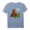 Schnecke Reitet Auf Schildkröte Kinder T-Shirt für Mädchen und Jungen – Lustiges Tiermotiv für Kids