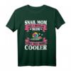 Snail Mom Schnecken Mama Geschenk T-Shirt - Lustiges Tiermotiv für Schneckenliebhaber und Sammler
