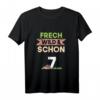 Kinder Frech Wild und schon 7 Jahre Geburtstag Schnecke T-Shirt – Lustiges Geschenk zum 7. Geburtstag für Mädchen und Jungen