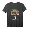 Kinder Frech Wild und schon 7 Jahre Geburtstag Schnecke T-Shirt – Lustiges Geschenk zum 7. Geburtstag für Mädchen und Jungen