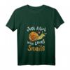 Damen Schnecke Schneckenliebhaber Gartenbesitzer V-Ausschnitt T-Shirt – Leichtes, klassisch geschnittenes Natur- und Gartenmotiv