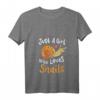 Damen Schnecke Schneckenliebhaber Gartenbesitzer V-Ausschnitt T-Shirt – Leichtes, klassisch geschnittenes Natur- und Gartenmotiv