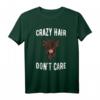 Schottisches Hochlandrind T-Shirt für Tierliebhaber - Lustiges Landwirt Outfit mit Spruch 'Crazy hair don t care' als Geschenk für Bauer, Züchter & Highland Rind Fans