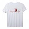Schottisches Hochlandrind EKG Herzschlag T-Shirt – Originelles Landwirt Geschenk mit Vintage Rind Motiv & lustigem Spruch