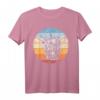Retro Schottisches Hochlandrind T-Shirt für Tierliebhaber, Bauern und Farmer – Klassisches Design, doppelt genähter Saum