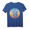 Retro Schottisches Hochlandrind T-Shirt für Tierliebhaber, Bauern und Farmer – Klassisches Design, doppelt genähter Saum
