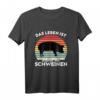 Schwein T-Shirt - Das Leben ist schöner mit Schweinen, lustiges Tiermotiv für Schweinezüchter & Tierliebhaber