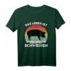 Schwein T-Shirt - Das Leben ist schöner mit Schweinen, lustiges Tiermotiv für Schweinezüchter & Tierliebhaber