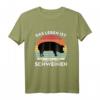 Schwein T-Shirt - Das Leben ist schöner mit Schweinen, lustiges Tiermotiv für Schweinezüchter & Tierliebhaber