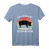 Schwein T-Shirt - Das Leben ist schöner mit Schweinen, lustiges Tiermotiv für Schweinezüchter & Tierliebhaber