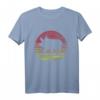 Retro Schwein Silhouette T-Shirt für Landwirte und Schweinefreunde – Klassisch geschnitten, doppelt genähter Saum