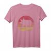 Retro Schwein Silhouette T-Shirt für Landwirte und Schweinefreunde – Klassisch geschnitten, doppelt genähter Saum
