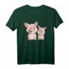 Zwei rosa Schweinchen T-Shirt - Lustiges Comic Design für Kinder, Teens & Erwachsene, Perfekt als Geschenk zu Weihnachten & Geburtstag