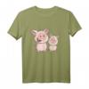 Zwei rosa Schweinchen T-Shirt - Lustiges Comic Design für Kinder, Teens & Erwachsene, Perfekt als Geschenk zu Weihnachten & Geburtstag