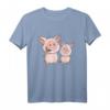 Zwei rosa Schweinchen T-Shirt - Lustiges Comic Design für Kinder, Teens & Erwachsene, Perfekt als Geschenk zu Weihnachten & Geburtstag