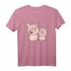 Zwei rosa Schweinchen T-Shirt - Lustiges Comic Design für Kinder, Teens & Erwachsene, Perfekt als Geschenk zu Weihnachten & Geburtstag