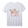 Zwei rosa Schweinchen T-Shirt - Lustiges Comic Design für Kinder, Teens & Erwachsene, Perfekt als Geschenk zu Weihnachten & Geburtstag