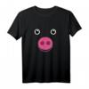 Lustiges Schwein-Gesichts-Rosa-Halloween-Tier T-Shirt – Humorvolles Geschenk für Tier- und Halloween-Fans, klassisch geschnitten