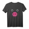 Lustiges Schwein-Gesichts-Rosa-Halloween-Tier T-Shirt – Humorvolles Geschenk für Tier- und Halloween-Fans, klassisch geschnitten