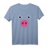 Lustiges Schwein-Gesichts-Rosa-Halloween-Tier T-Shirt – Humorvolles Geschenk für Tier- und Halloween-Fans, klassisch geschnitten