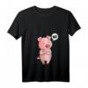 Damen Schwein Nö Schweinchen T-Shirt mit V-Ausschnitt - Lustiges Schweine Design für Landwirte, Bauern, Züchter und Schweine-Liebhaber