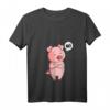 Damen Schwein Nö Schweinchen T-Shirt mit V-Ausschnitt - Lustiges Schweine Design für Landwirte, Bauern, Züchter und Schweine-Liebhaber