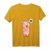 Damen Schwein Nö Schweinchen T-Shirt mit V-Ausschnitt - Lustiges Schweine Design für Landwirte, Bauern, Züchter und Schweine-Liebhaber
