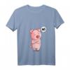 Damen Schwein Nö Schweinchen T-Shirt mit V-Ausschnitt - Lustiges Schweine Design für Landwirte, Bauern, Züchter und Schweine-Liebhaber