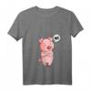 Damen Schwein Nö Schweinchen T-Shirt mit V-Ausschnitt - Lustiges Schweine Design für Landwirte, Bauern, Züchter und Schweine-Liebhaber