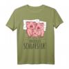 Offizielles Schweine Familie Landwirt Schlafshirt – Lustiges Schlafshirt für Landwirte, Schweineliebhaber und die ganze Familie, perfekt für Bettliebhaber und Geschenke