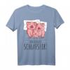 Offizielles Schweine Familie Landwirt Schlafshirt – Lustiges Schlafshirt für Landwirte, Schweineliebhaber und die ganze Familie, perfekt für Bettliebhaber und Geschenke