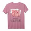 Offizielles Schweine Familie Landwirt Schlafshirt – Lustiges Schlafshirt für Landwirte, Schweineliebhaber und die ganze Familie, perfekt für Bettliebhaber und Geschenke