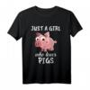 Damen & Kinder Lustiges Schwein T-Shirt - Perfektes Geschenk für Schweineliebhaber zu Geburtstag & Weihnachten